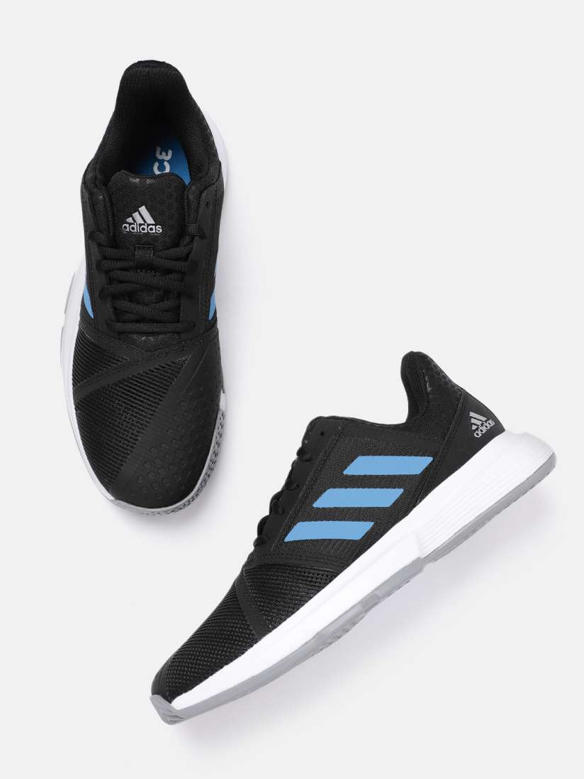 Buy ADIDAS Men Black Blue Woven Design Court Jam Bounce Tennis Shoes Sports Shoes for Men 14788132 Myntra