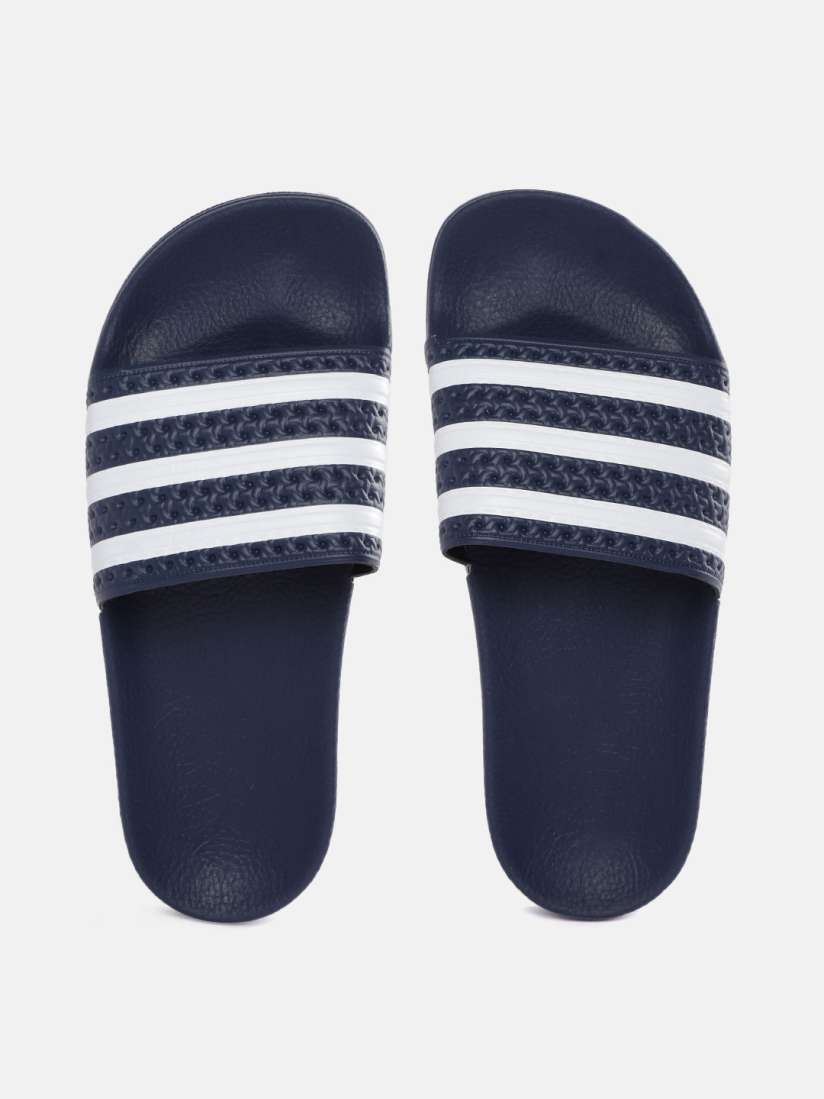 Navy adidas sliders hotsell