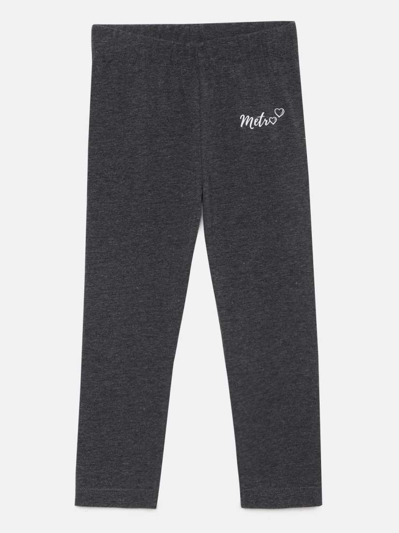 Buy METRO KIDS COMPANY Girls Black Melange Solid Ankle Length Leggings Leggings for Girls 14789178 Myntra