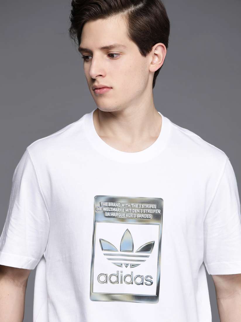 Buy ADIDAS Originals Men White Silver Pure Cotton Brand Logo Printed Camo Pack Sustainable T shirt Tshirts for Men 14790006 Myntra