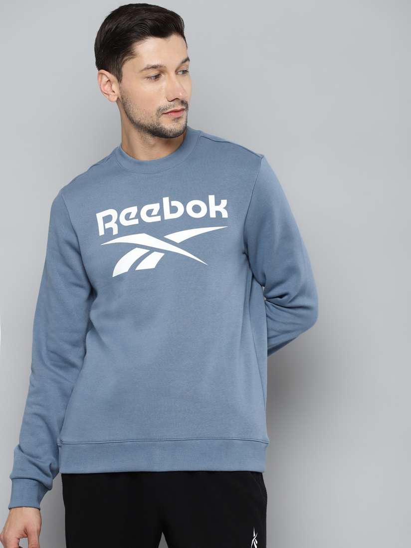 Buy Reebok Men Blue RI FLC BL Crew Printed Training Sweatshirt - Sweatshirts  for Men 14792244 | Myntra