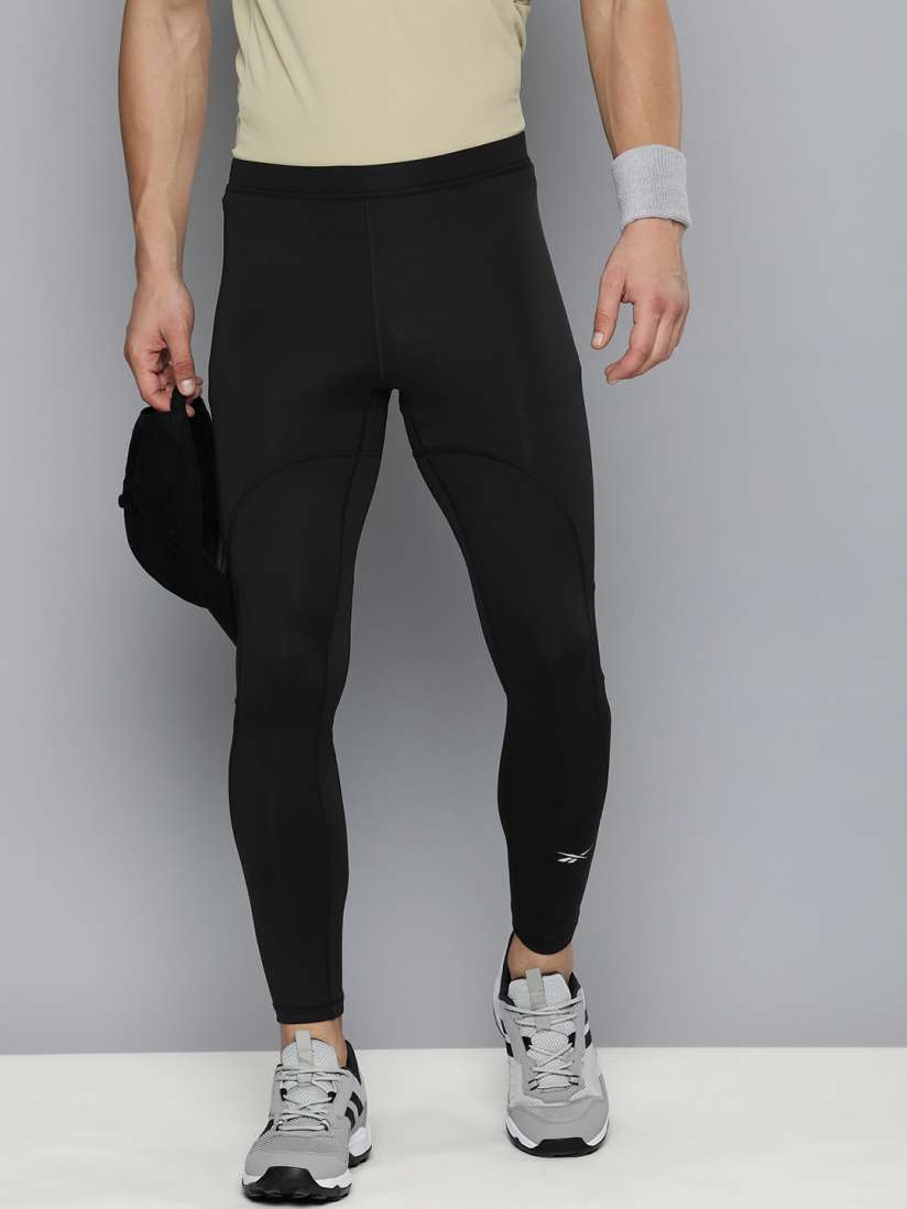 Buy Reebok Men Black Solid SPEEDWICK Tights Tights for Men 14792408 Myntra