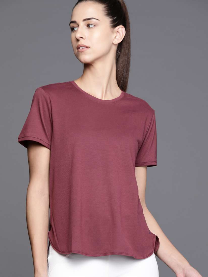 Buy ADIDAS Women Burgundy Go To 2.0 Training Sustainable T shirt Tshirts for Women 14795396 Myntra