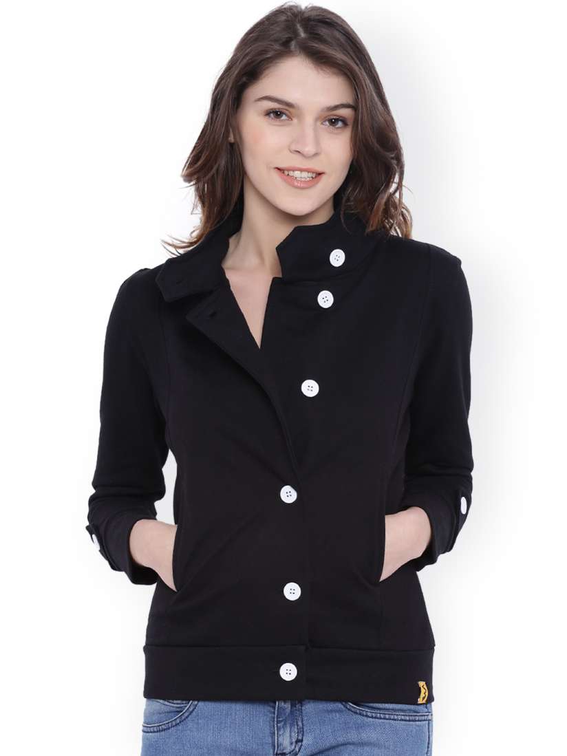 Buy Campus Sutra Black Jacket Jackets for Women Myntra