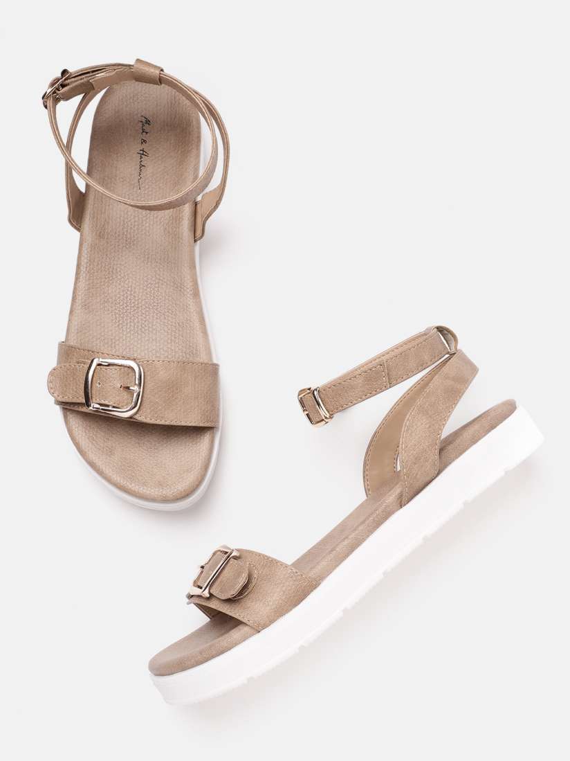 Mast and harbour open toe flats clearance