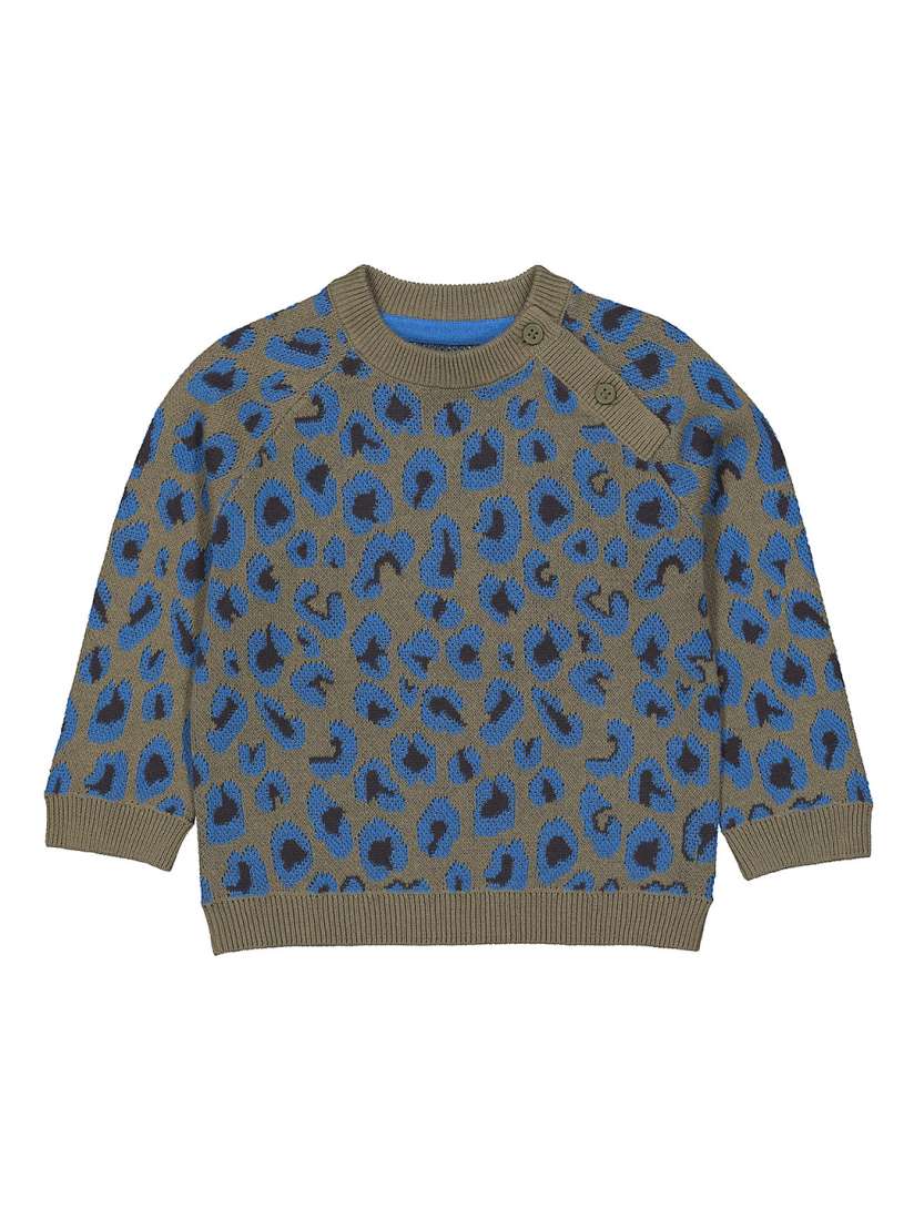 Buy mothercare Boys Khaki Blue Animal Print Pure Cotton Pullover Sweaters for Boys 14800594 Myntra