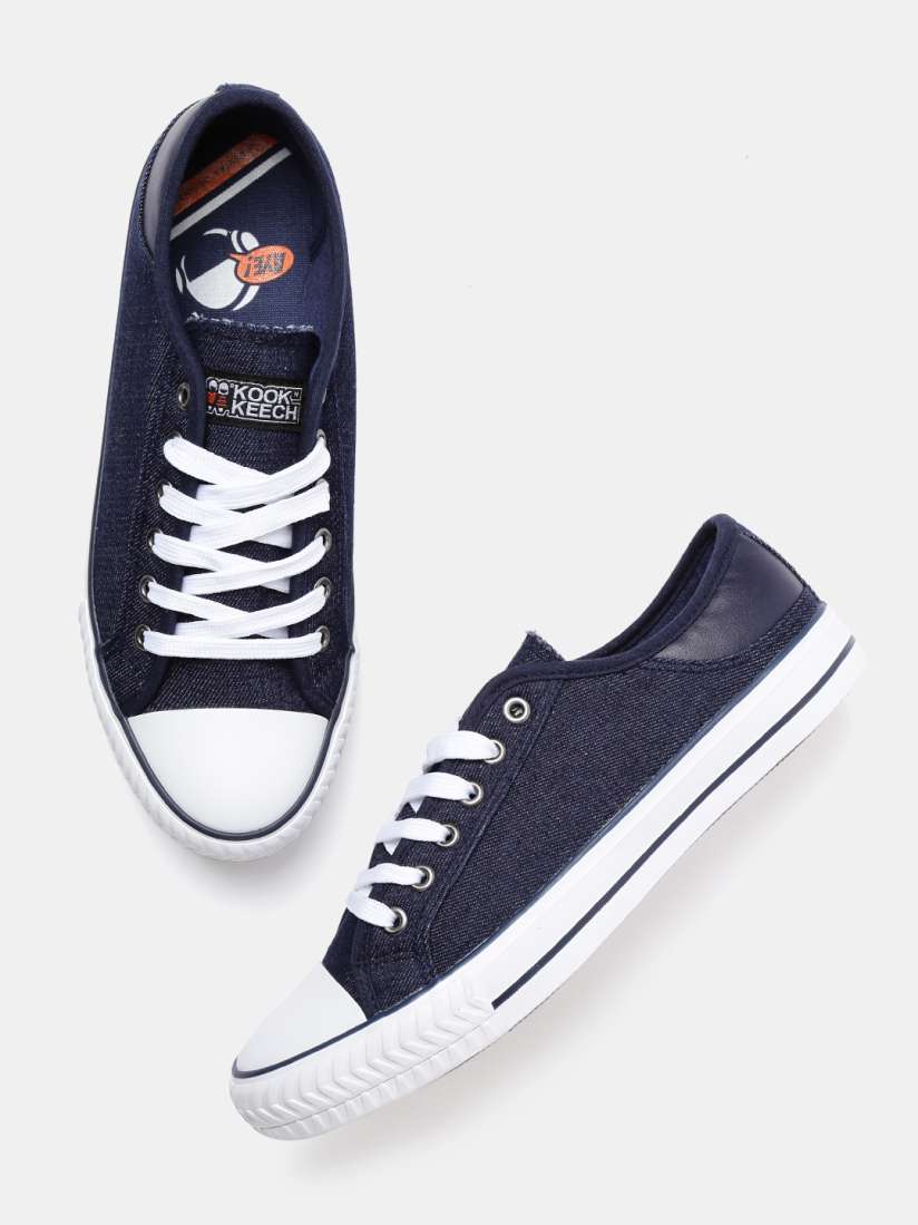 Buy Kook N Keech Men Blue Solid Sneakers Casual Shoes for Men 1480315 Myntra