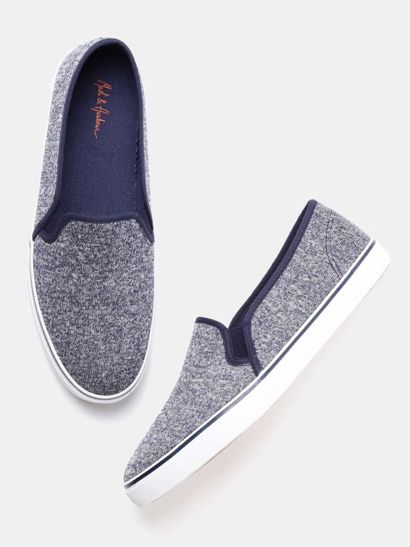 Buy Mast Harbour Men Navy Solid Regular Slip On Sneakers Casual Shoes for Men 1480330 Myntra