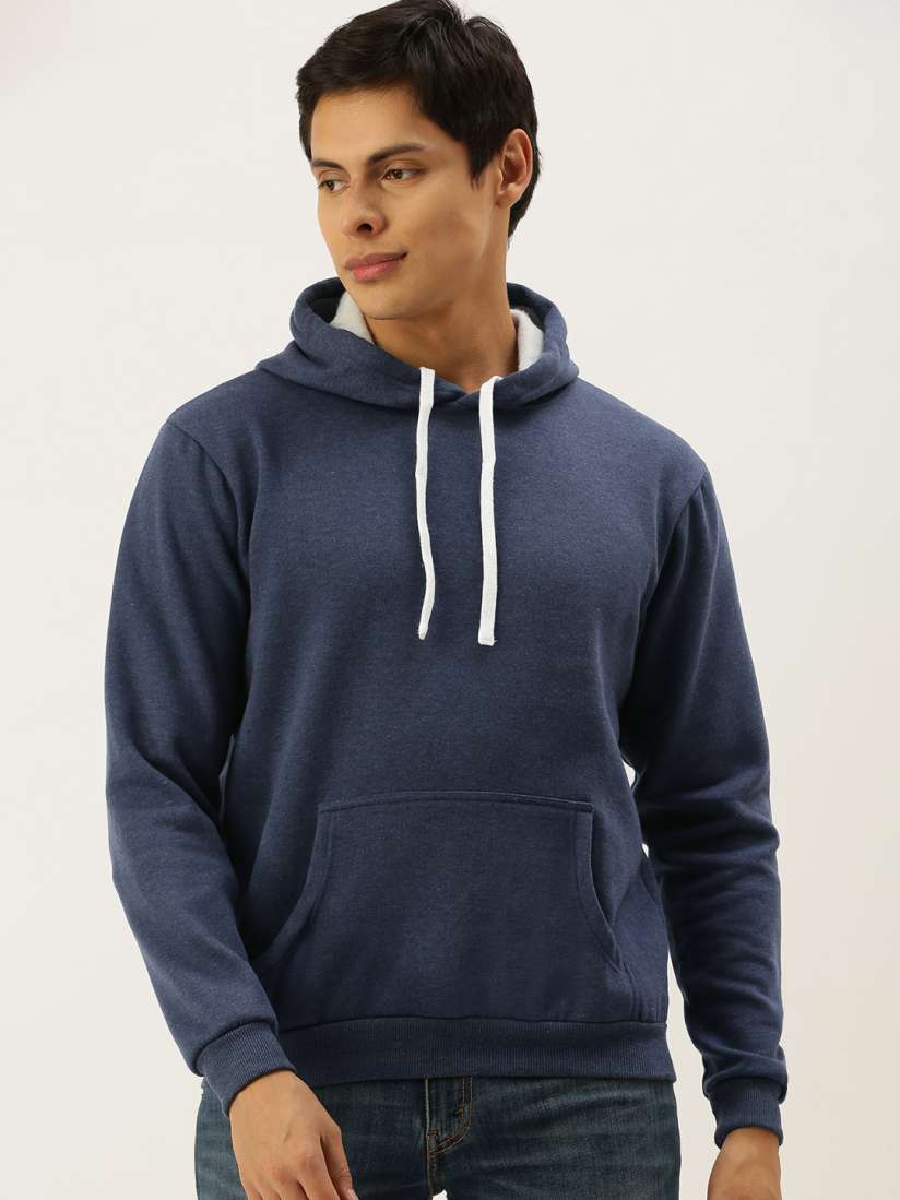Buy Campus Sutra Men Navy Blue Hooded Sweatshirt Sweatshirts for Men 14811116 Myntra
