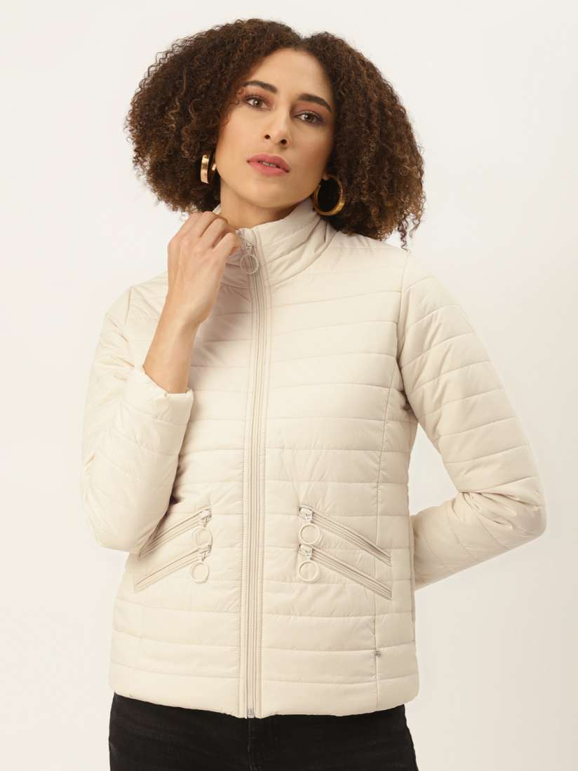 Buy Monte Carlo Women Cream Coloured Solid Padded Jacket Jackets for Women 14815334 Myntra