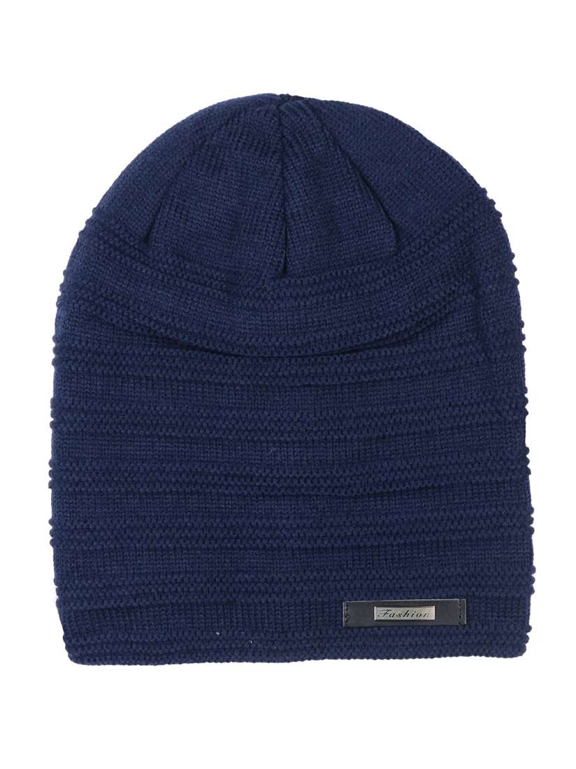 Buy iSWEVEN Unisex Navy Blue Woolen Beanie Cap Caps for Unisex 14833184 Myntra