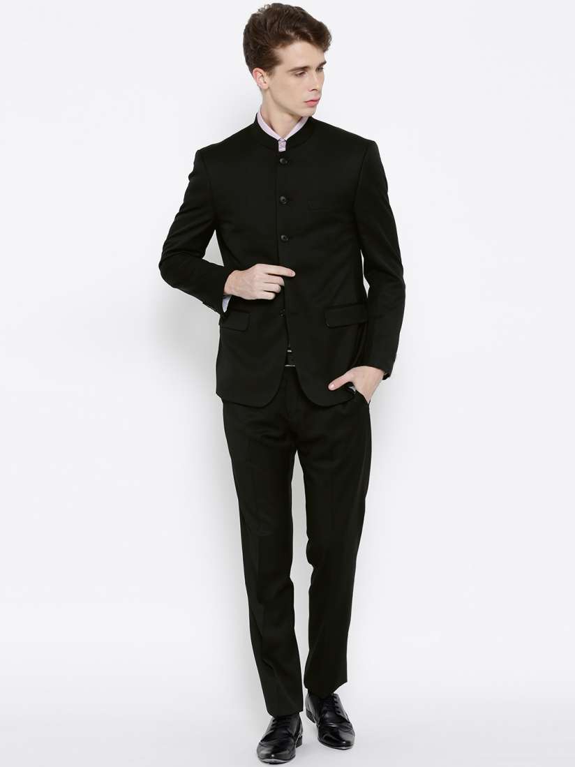 Buy Louis Philippe Black Ultra Fit Formal Suit Suits for Men 1483518 Myntra