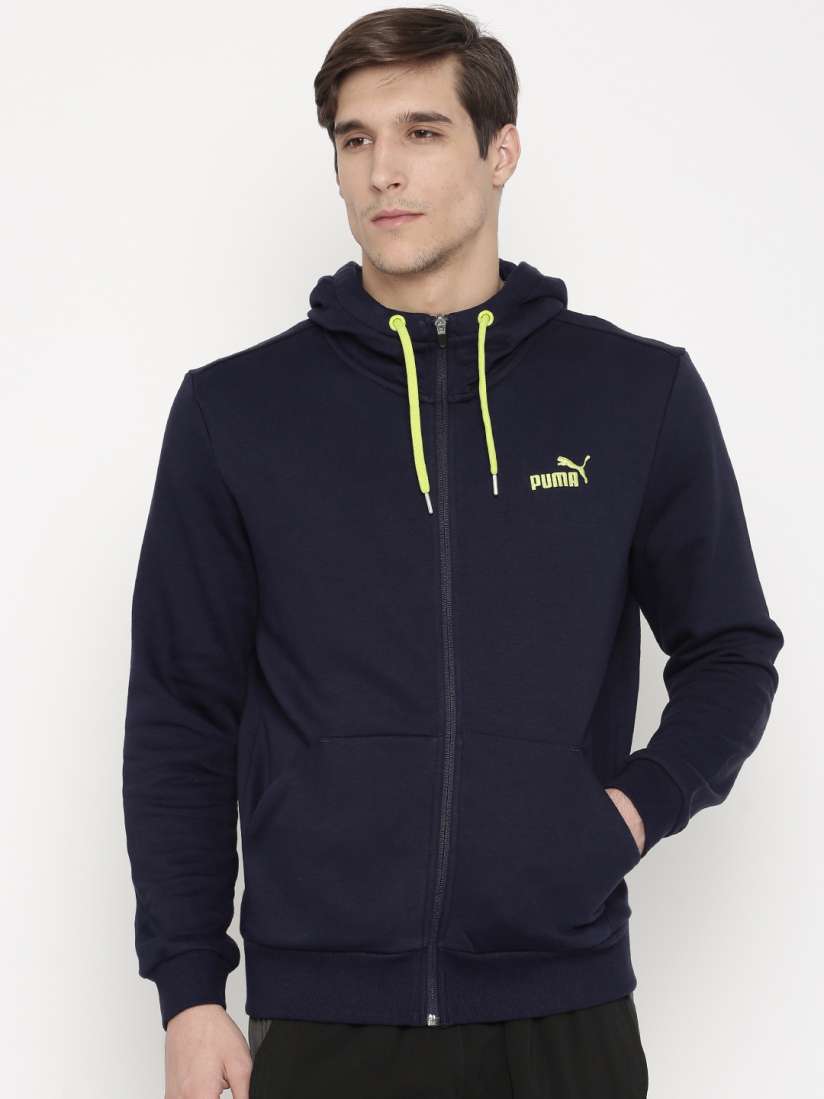Buy PUMA Navy Rebel FZ FL Hooded Track Jacket Jackets for Men 1483734 Myntra