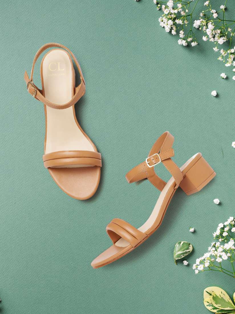 Camel block heels store