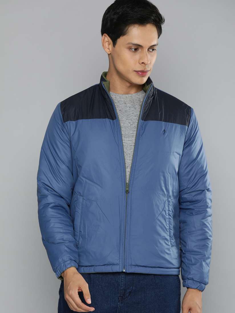 Buy Indian Terrain Men Green Blue Reversible Puffer Jacket Jackets for Men 14846974 Myntra