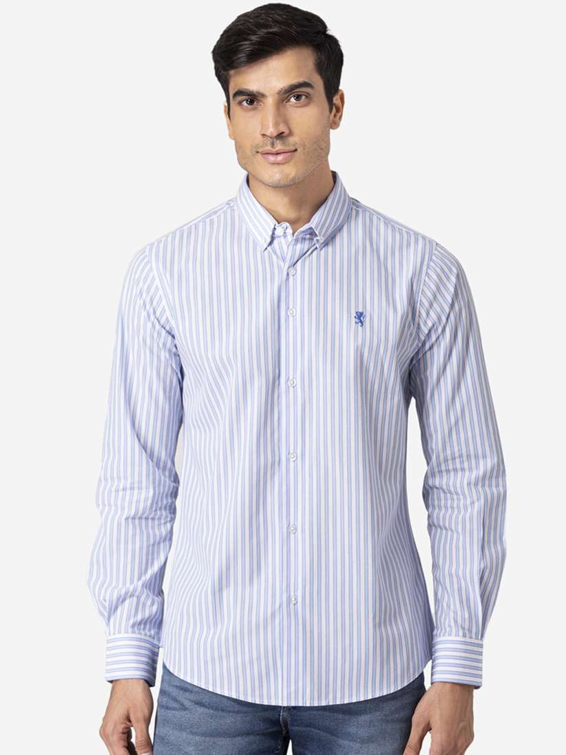 Buy Red Tape Men Blue Striped Regular Fit Casual Shirt Shirts for Men 14848682 Myntra
