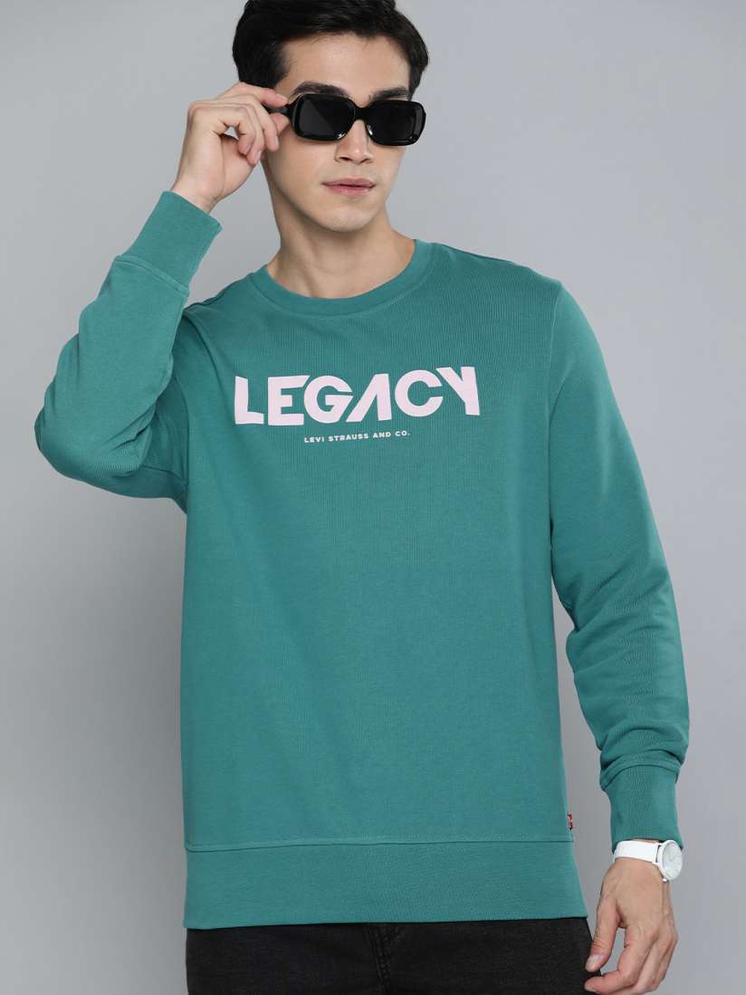 Buy Levis Men Blue Printed Pure Cotton Sweatshirt Sweatshirts for Men 14851446 Myntra