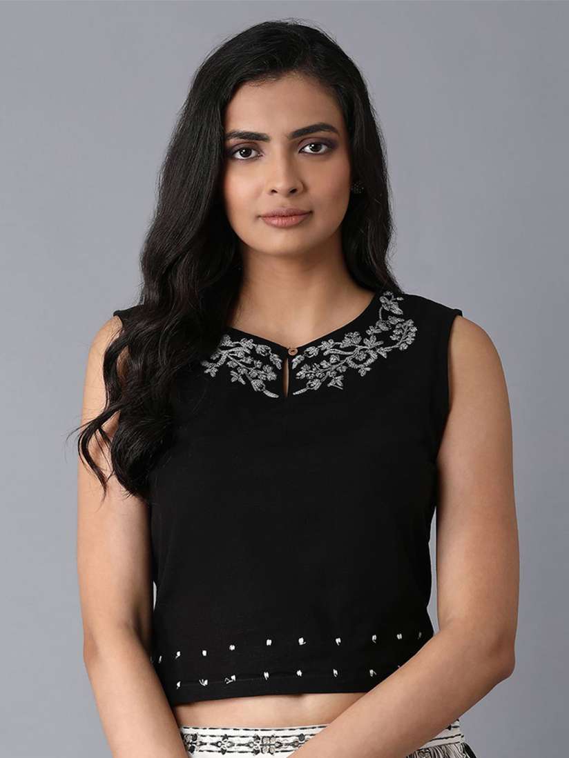 Ethnic crop tops myntra deals