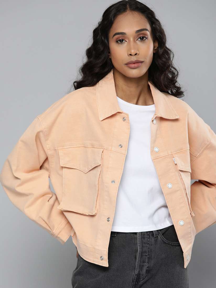 Buy Levis Women Cream Coloured Solid Tailored Jacket Jackets for Women 14860374 Myntra