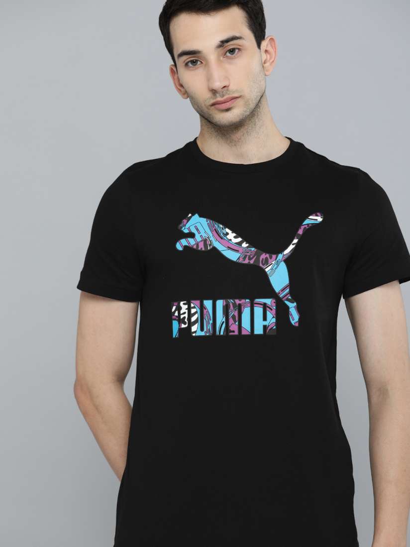Buy Puma Front Graphic Pure Cotton Slim Fit T shirt Tshirts for Men 14861584 Myntra