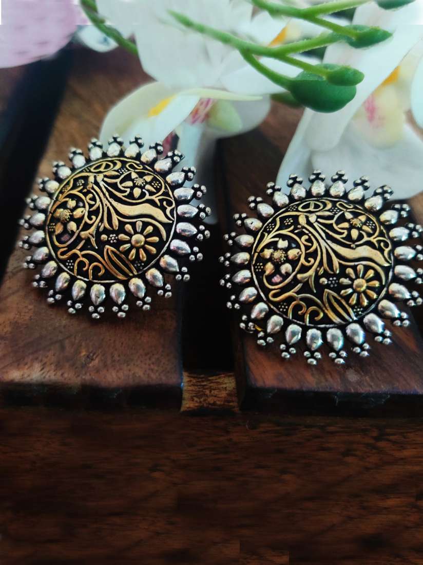 Myntra silver earrings online