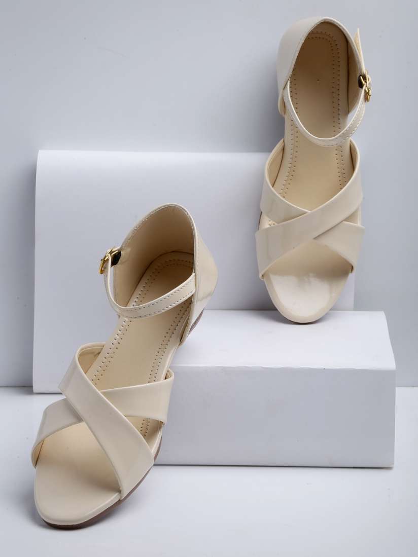 Buy DEAS Cream Coloured Wedge Sandals Heels for Women 14869312 Myntra