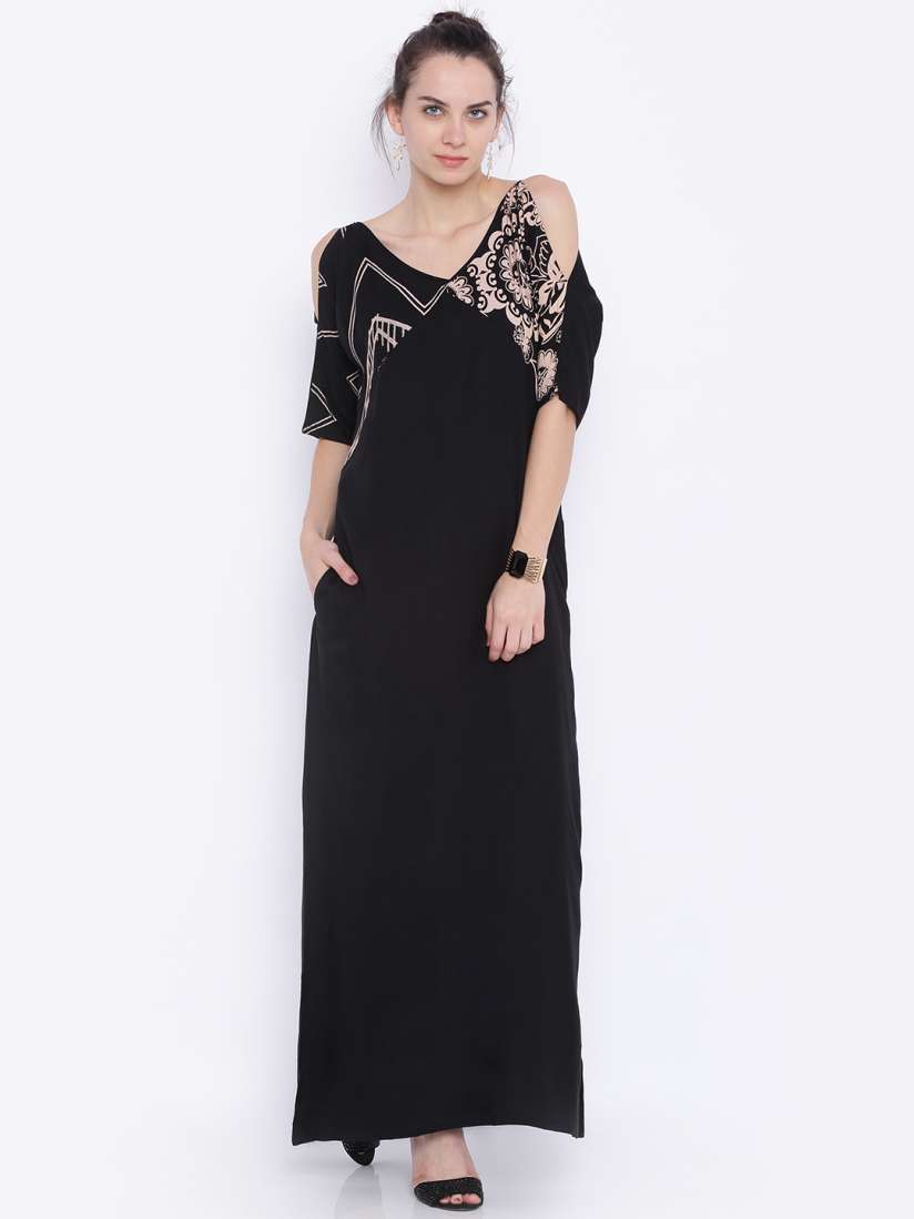 Global desi black maxi dress clearance