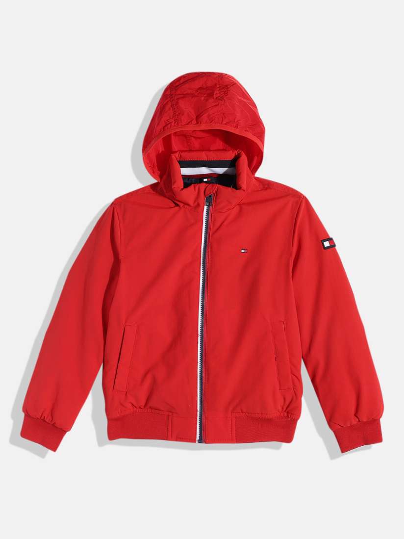 Buy Tommy Hilfiger Boys Red Solid Bomber Jacket Jackets for Boys 14871050 Myntra