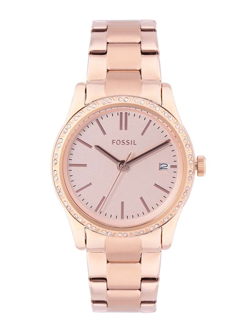 Buy Fossil Women Rose Gold Toned Dial Bracelet Style Straps Adalyn Analogue Watch BQ3374 Watches for Women 14872774 Myntra