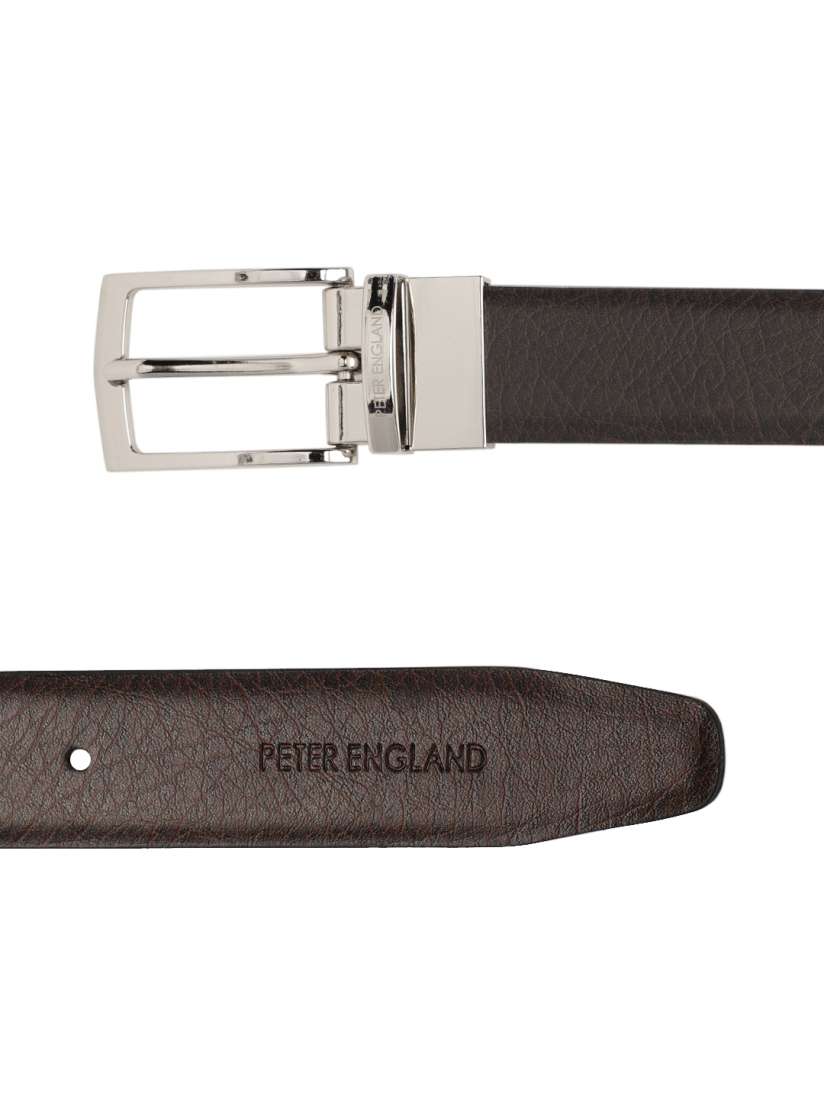 Buy Peter England Men Black Brown Textured Reversible Belt Belts for Men 14881766 Myntra