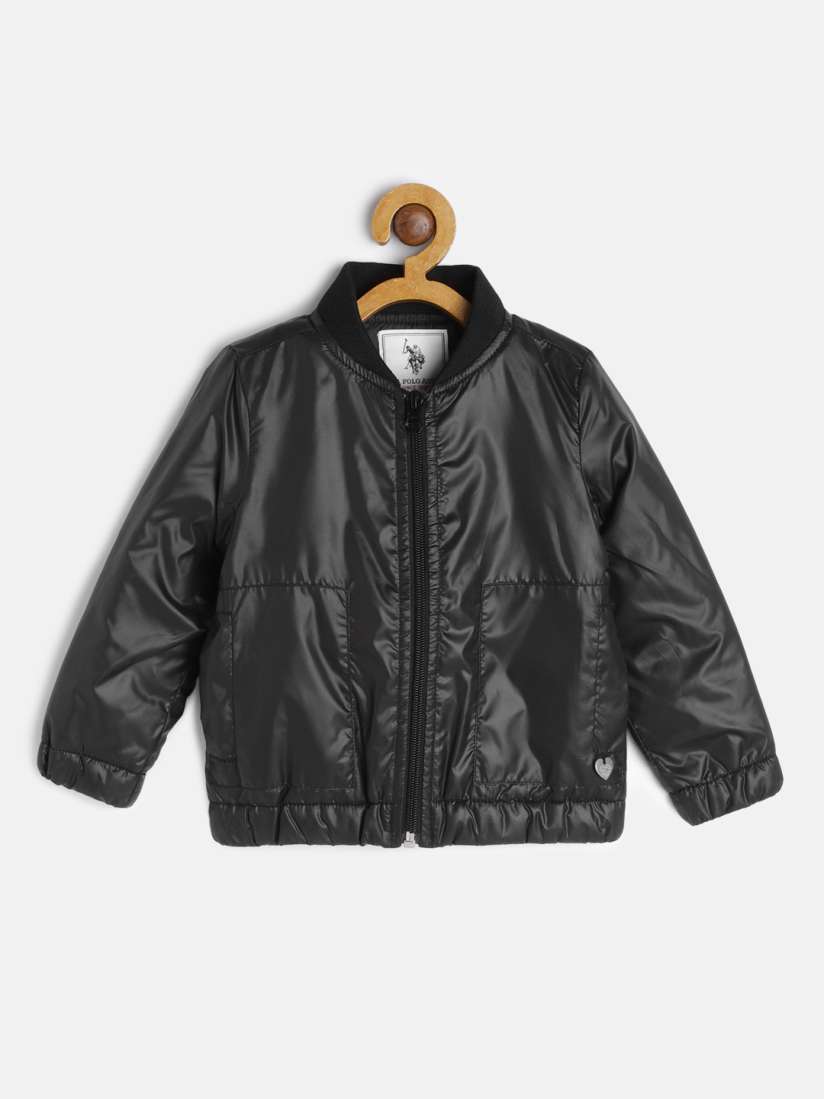 Buy U.S. Polo Assn. Kids Girls Black Lightweight Bomber Jacket Jackets for Girls 14887390 Myntra