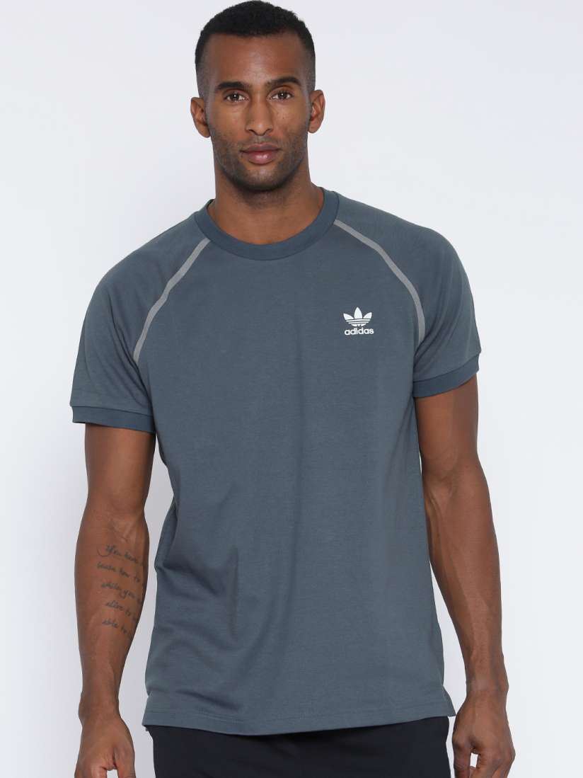 Grey adidas originals t shirt online