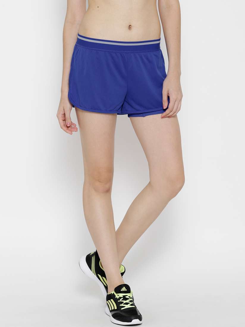 Buy ADIDAS Women Blue Climachill Solid Regular Fit Sports Shorts Shorts for Women 1488825 Myntra