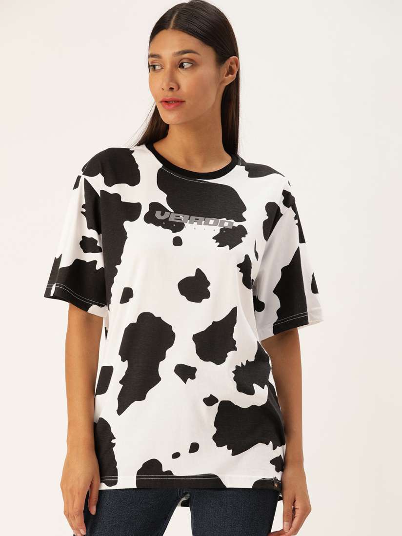 Cow print shirt discount