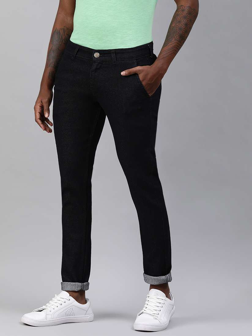 Urbano Fashion Cool Black Jeans For Guys Men's Black Loose Baggy