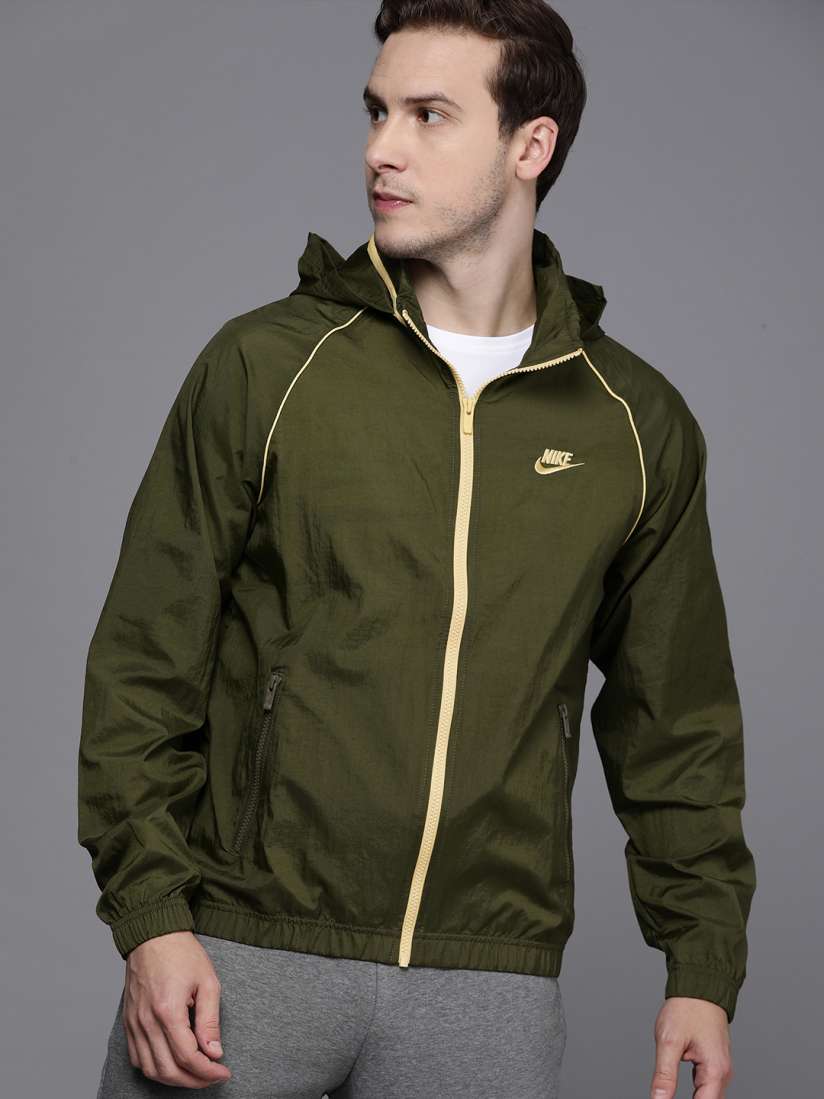 Buy Nike Men Green Solid Sportswear Unlined Core Track Jacket Jackets for Men 14905090 Myntra