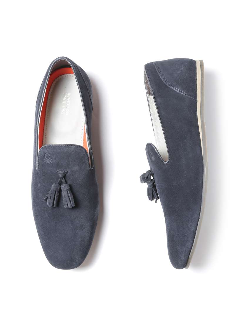 Buy United Colors of Benetton Men Navy Suede Tassel Loafers Casual Shoes for Men 1490622 Myntra