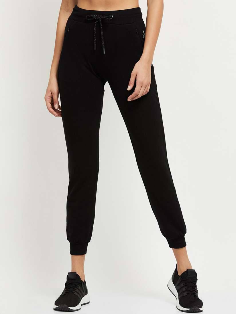 Buy max Women Black Solid Joggers Track Pants for Women 14913582 Myntra