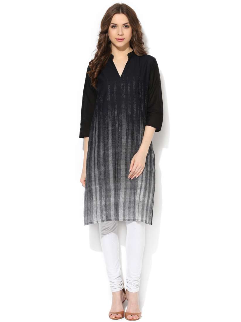 Buy AKS Women Black Solid Straight Kurta Kurtas for Women Myntra