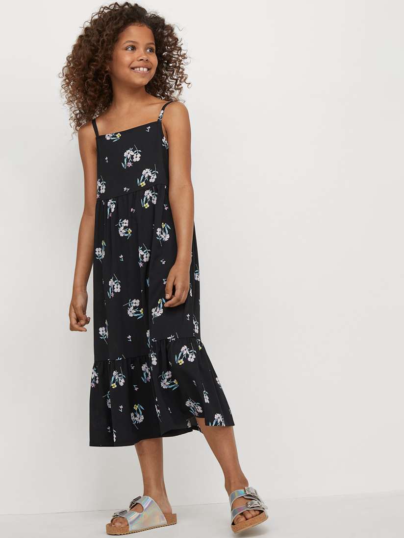 Buy H M Girl Black White Floral Print Crepe Dress Dresses for Girls 14927216 Myntra