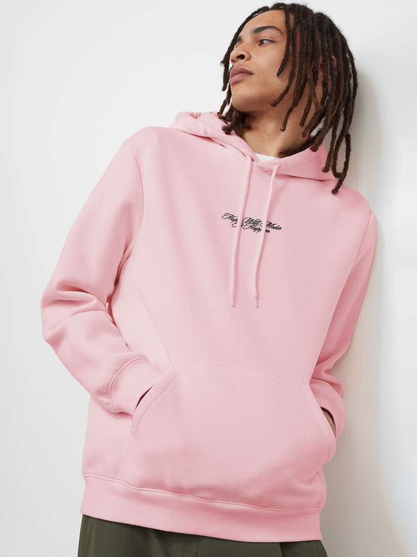 Buy H M Men Pink Regular Fit Hoodie Sweatshirts for Men 14927326 Myntra