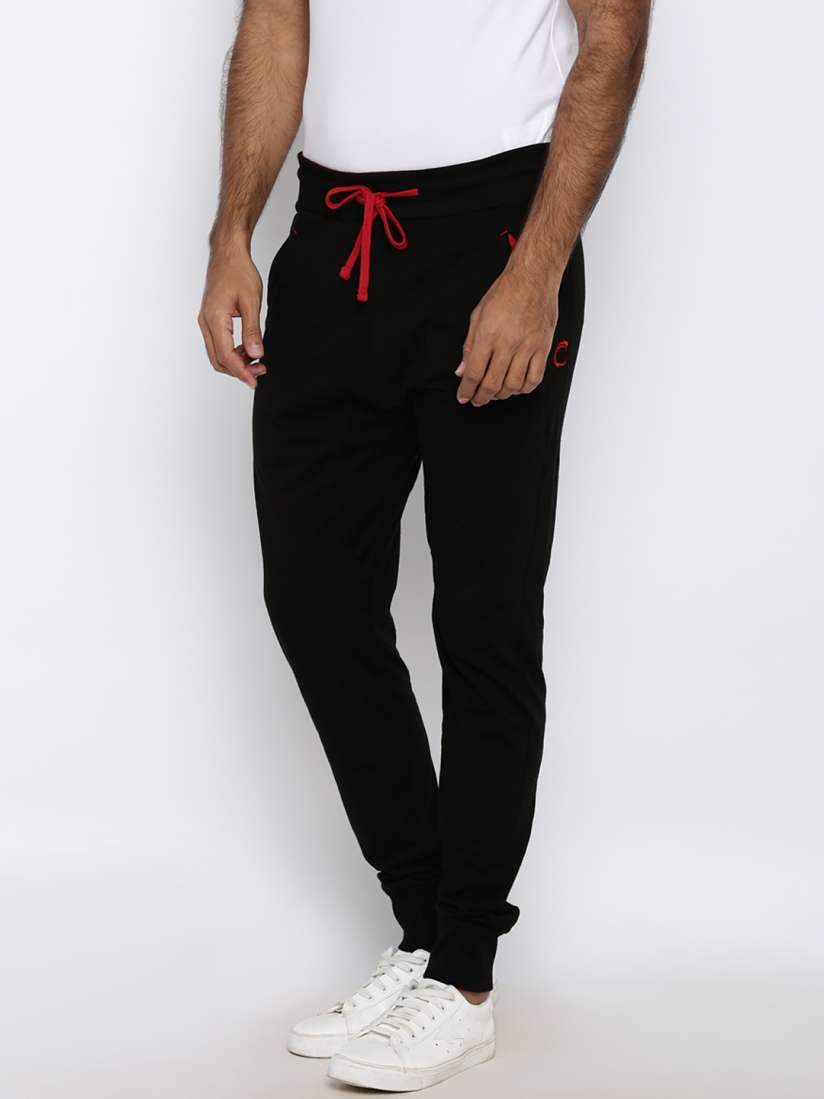 Buy Chromozome Black Track Pants Track Pants for Men 1493027 Myntra