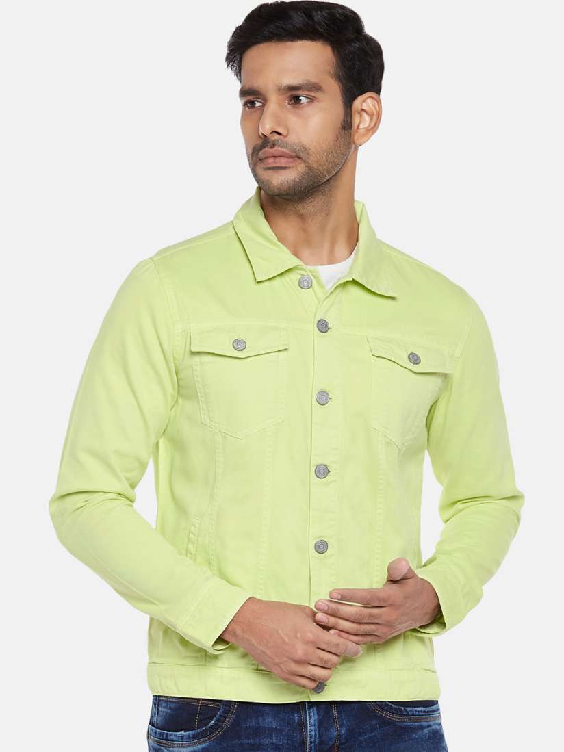 Lime green jean jacket outlet