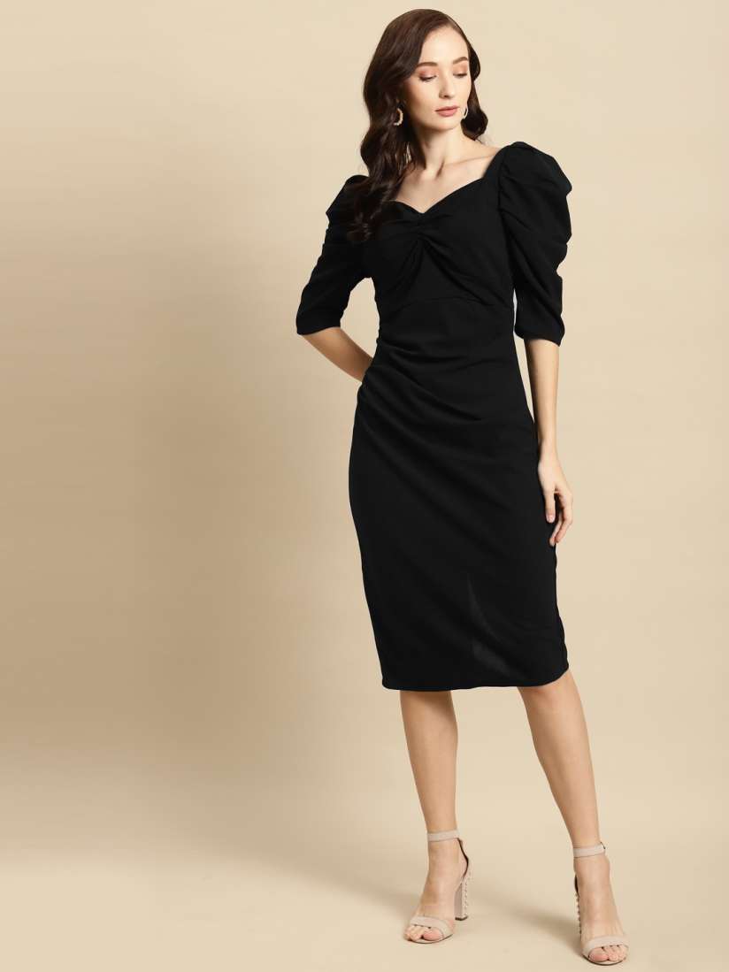 Buy WoowZerz Black Bodycon Dress Dresses for Women 14933484 Myntra