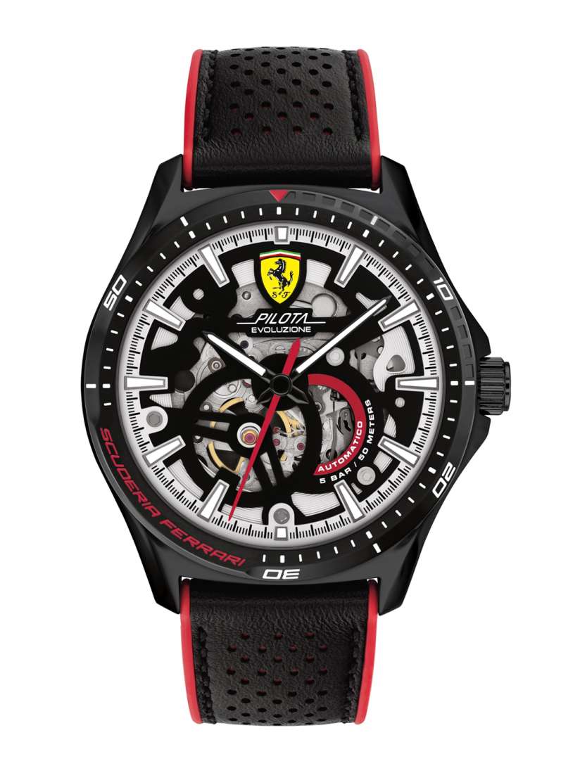 Buy SCUDERIA FERRARI Men Black Leather Straps Analogue Automatic Watch 0830837 Watches for Men 14938486 Myntra