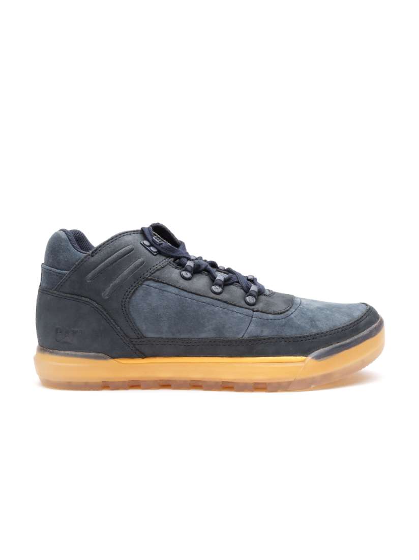 Buy CAT Men Navy Foreseen Solid Leather Sneakers Casual Shoes for Men 1494507 Myntra