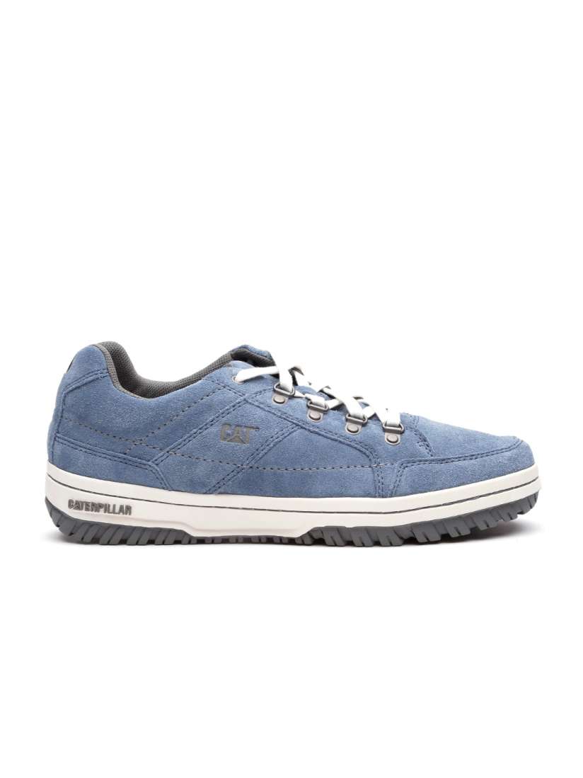 Buy CAT Men Blue Brisco Leather Sneakers Casual Shoes for Men 1494539 Myntra