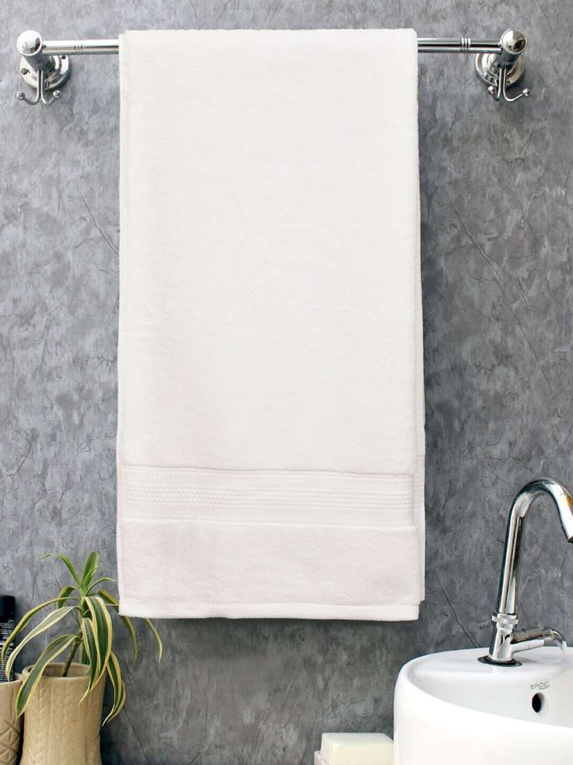 Buy BOMBAY DYEING White Solid 550 GSM Cotton Super Ultrx Bath Towel Bath Towels for Unisex 14952836 Myntra