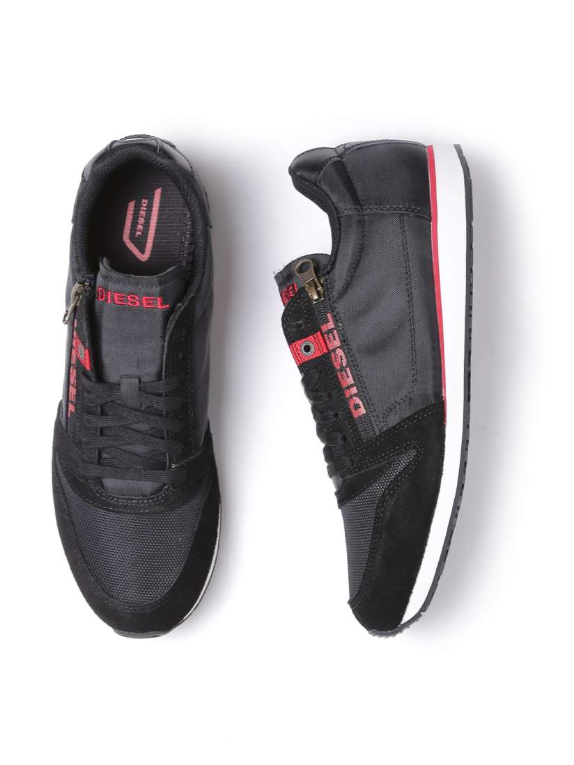 Buy DIESEL Men Black Solid Regular Sneakers Casual Shoes for Men 1495435 Myntra
