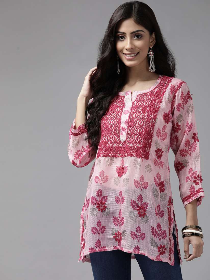 Myntra pink kurtis new arrivals